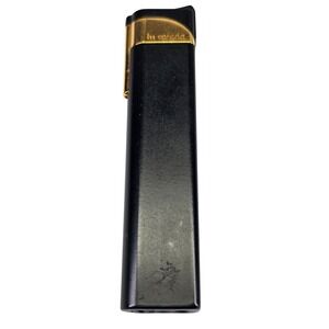 Vtg Im Corona Electronic Lighter Unisex Black Gold Good Vintage Japan Piezo Coil